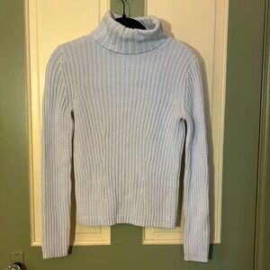 sky blue old navy rib knit turtleneck